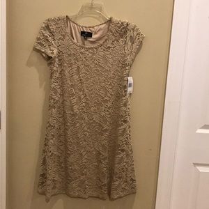 Tan lace dress